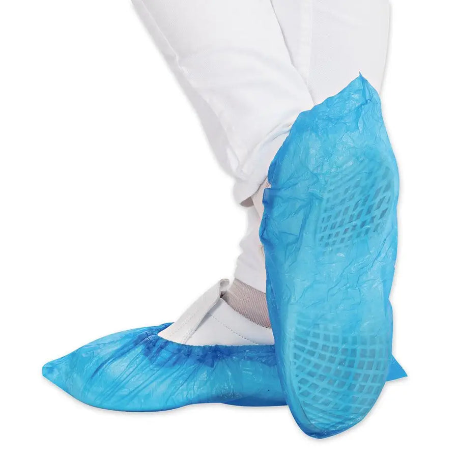 Überziehschuhe.