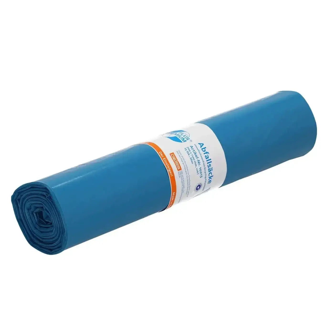 Produktbild von DEISS PREMIUM Müllsäcke Blau 120 Liter – 50 Stück (5 Rollen), 700 X 1100 Mm, Reißfest & Durchstoßsicher
