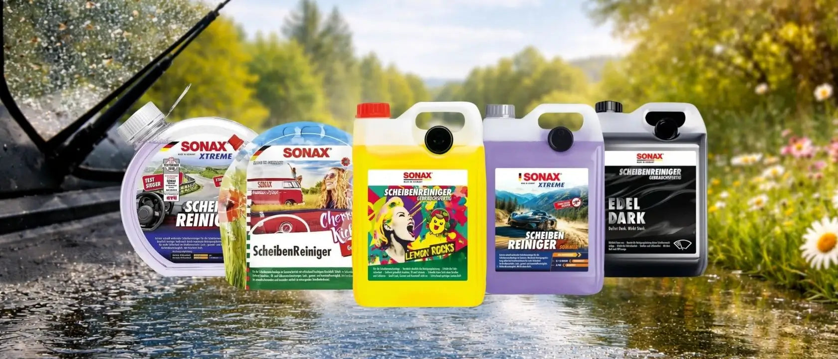 Sonax Scheibenreiniger Top 5 vor Frühlingsstraße