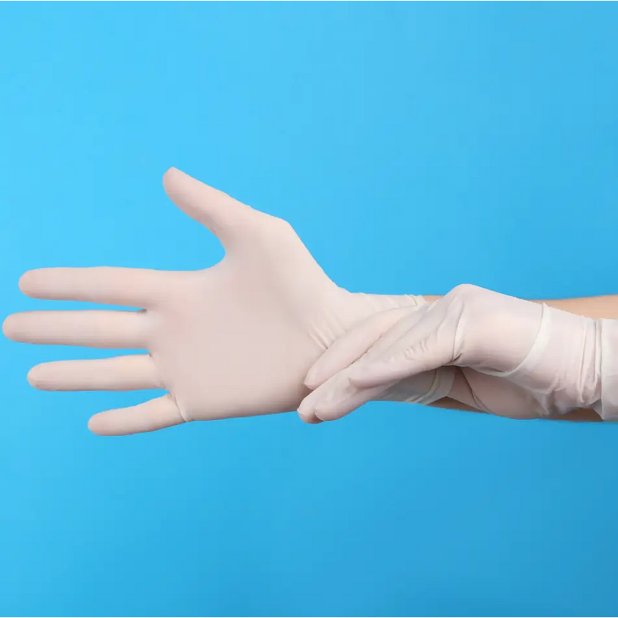 Latexhandschuhe.