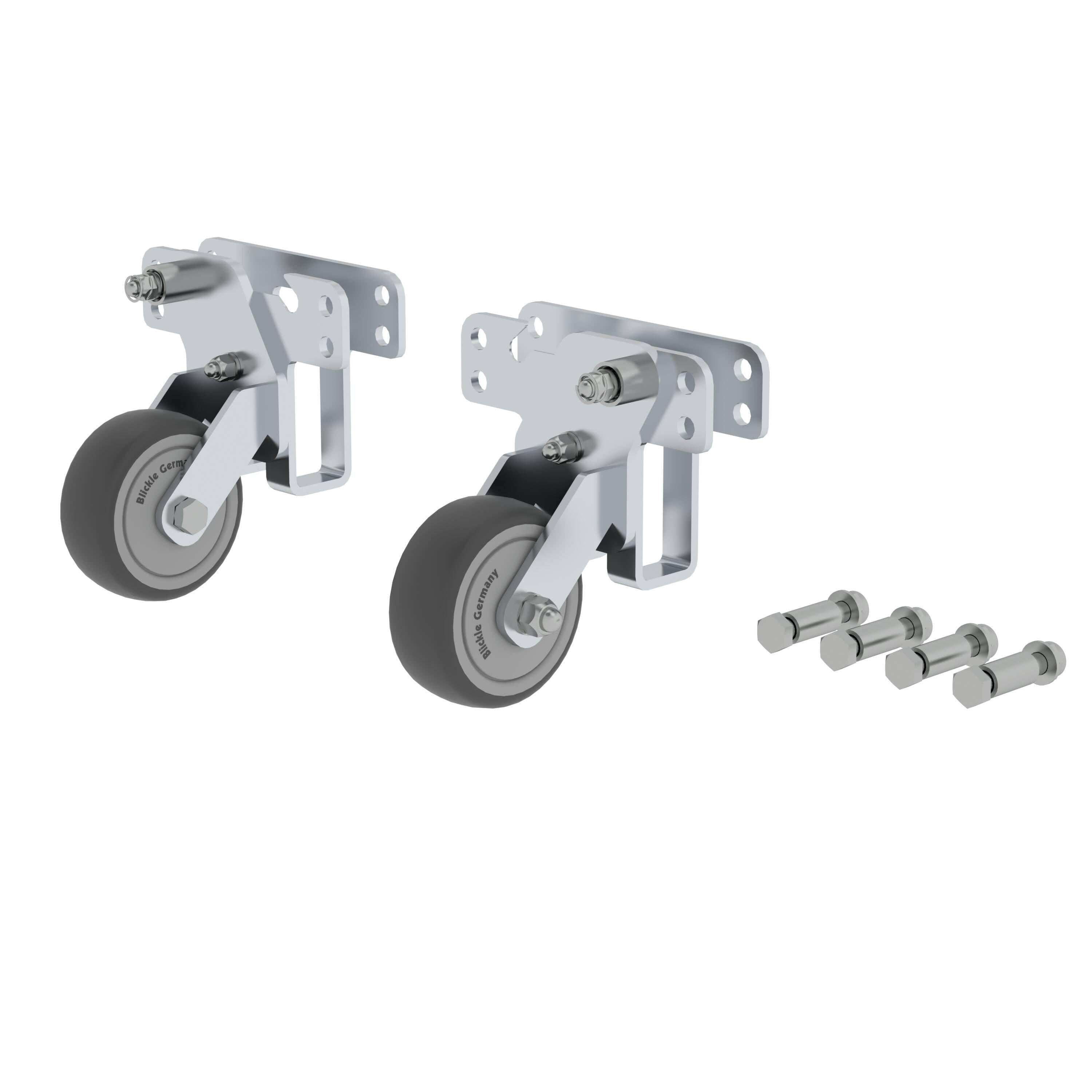 Günzburger Steigtechnik Nachrüstsatz roll-bar passend für nivello-Traverse, Standard-Traverse, GFK-Traverse