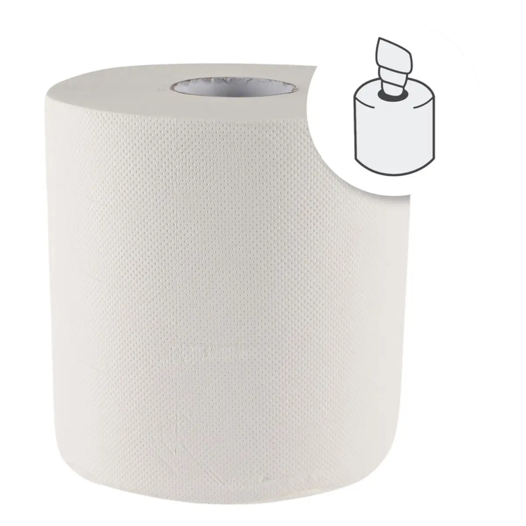 Hygoclean Papierhandtuchrollen Innenabwicklung 2-lagig perforiert Weiß