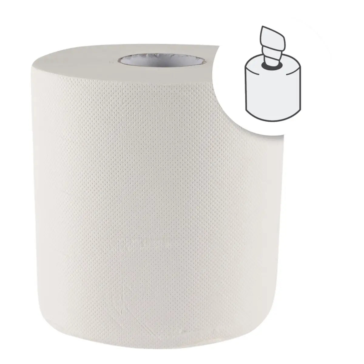 Hygoclean Papierhandtuchrollen Innenabwicklung 2-lagig perforiert Weiß