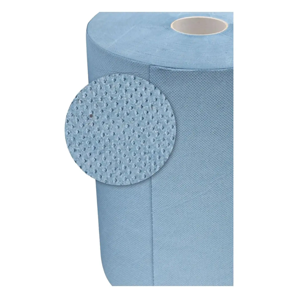 Blau Putzpapierrolle nahaufnahme Materialbeschaffenheit