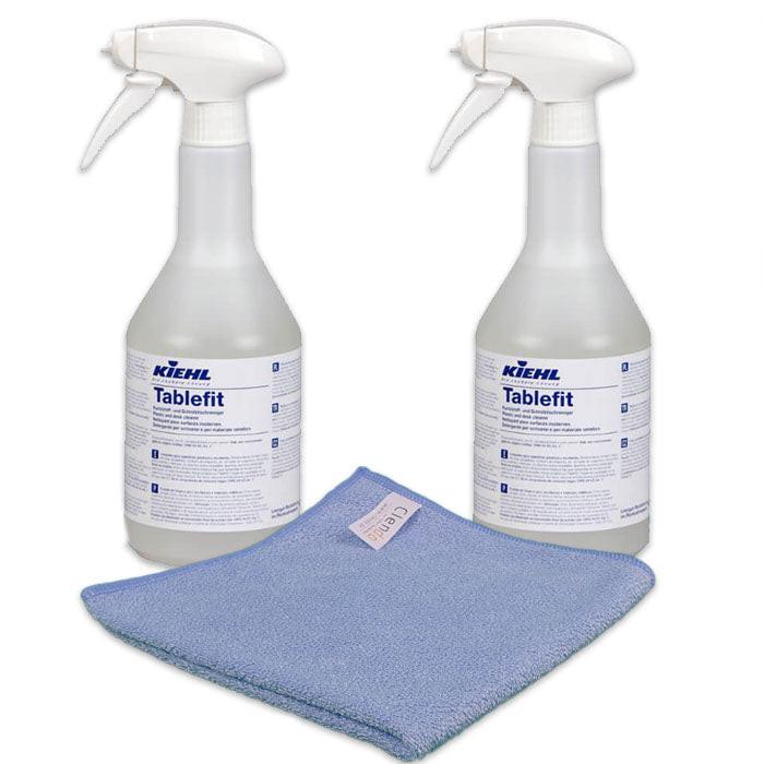 2x Kiehl Tablefit 750ml Schreibtischreiniger inkl. Clendo Microfasertuch Pro