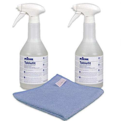 2x Kiehl Tablefit 750ml Schreibtischreiniger inkl. Clendo Microfasertuch Pro