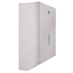 Falthandtuchspender aus Edelstahl Seitlich