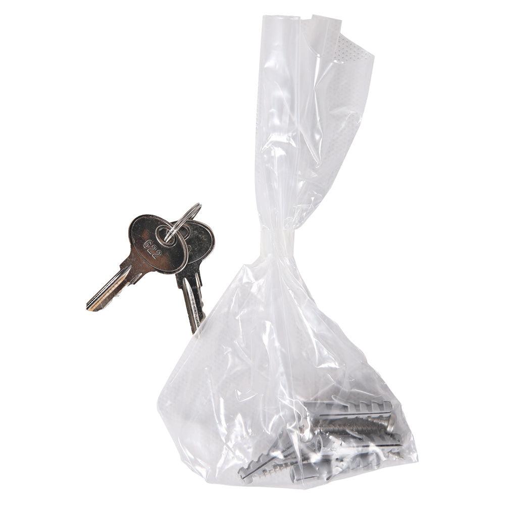 Falthandtuchspender aus Edelstahl Zubehör und Schlüssel