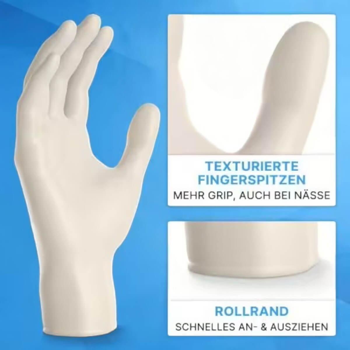 ARNOMED Latex-Handschuhe puderfrei | 100 Stück