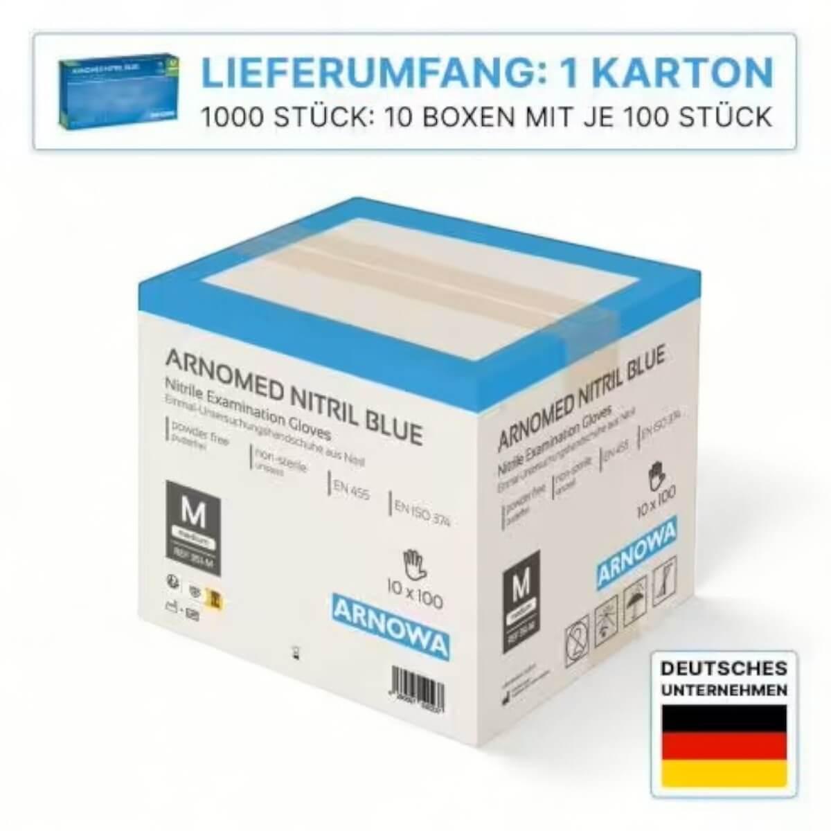 ARNOMED Nitril-Handschuhe Einweghandschuhe | 100 Stück