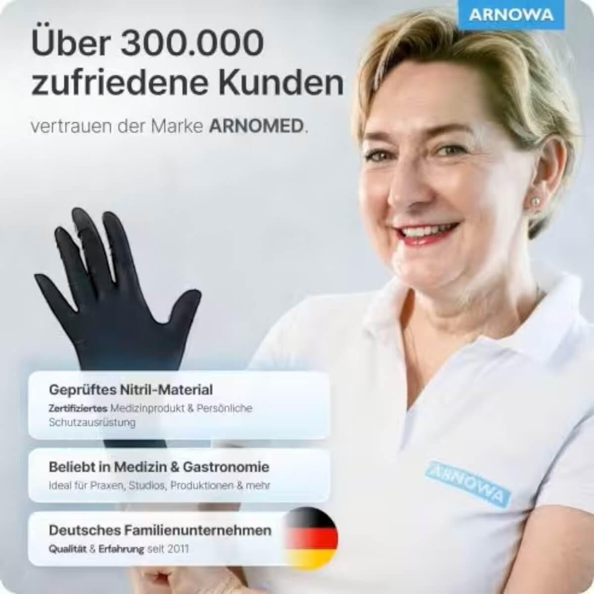 ARNOMED Nitril-Handschuhe Einweghandschuhe | 100 Stück
