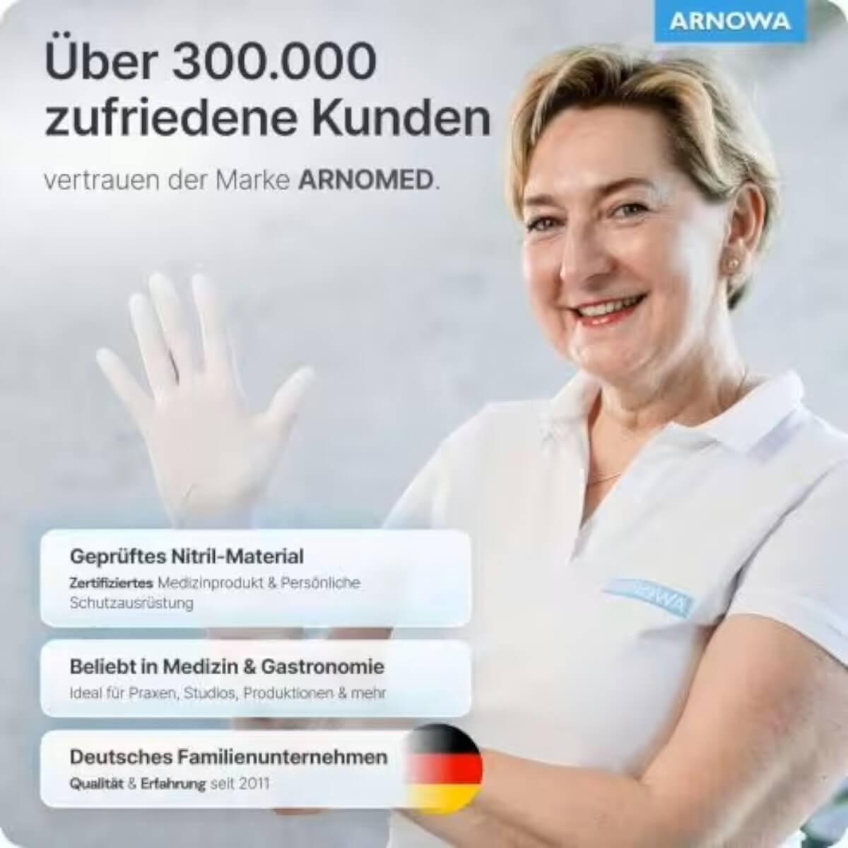 ARNOMED Nitril-Handschuhe Einweghandschuhe | 100 Stück