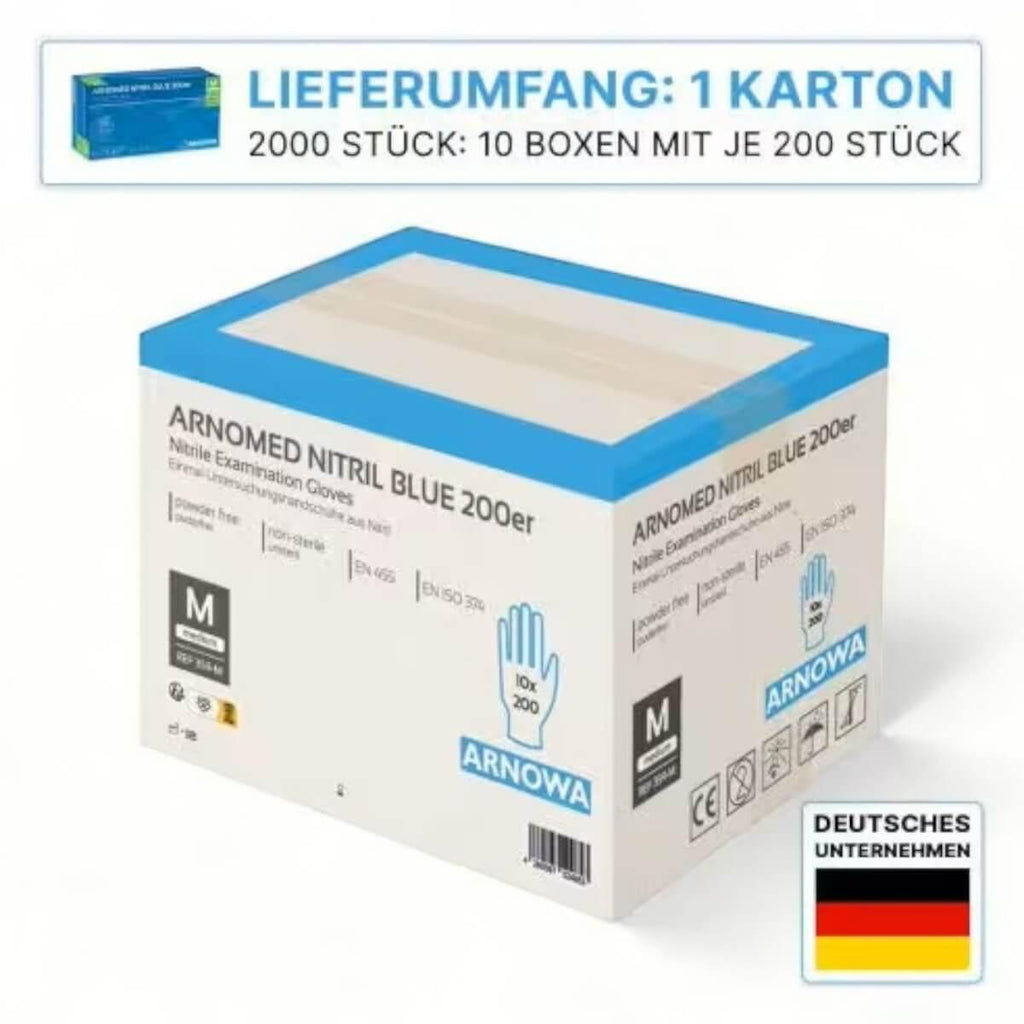 ARNOMED Nitril-Handschuhe puderfrei | 200 Stück