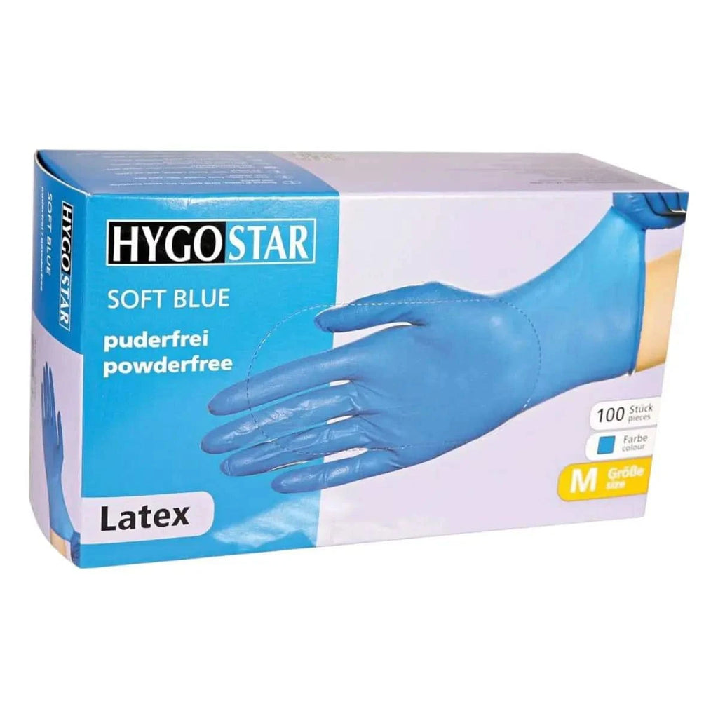 HYGOSTAR Latexhandschuhe Soft Blue puderfrei 100 Stück.