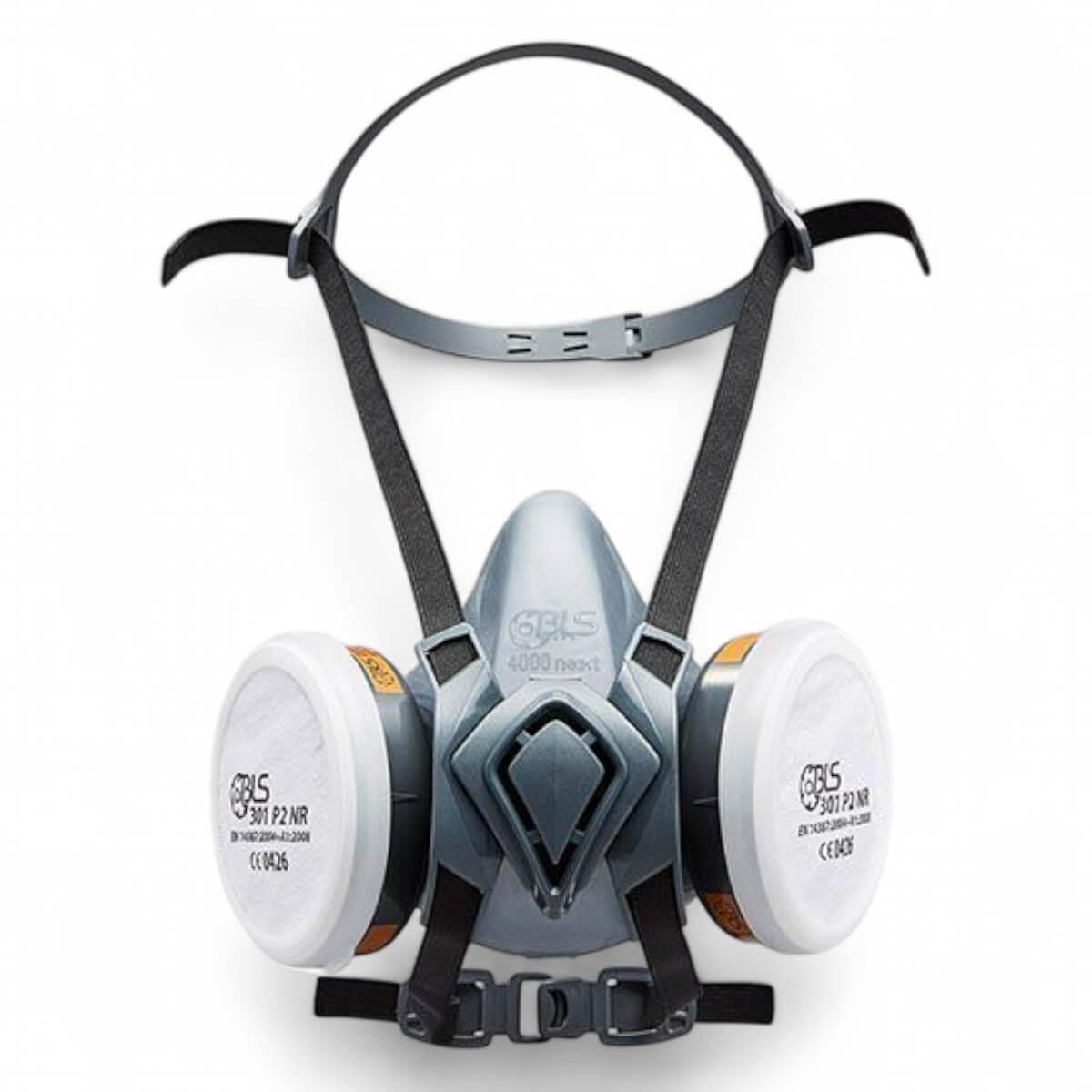 BLS Atemschutz-Halbmaske 4100next | Set mit Filter Schutzklasse A2 P2 R