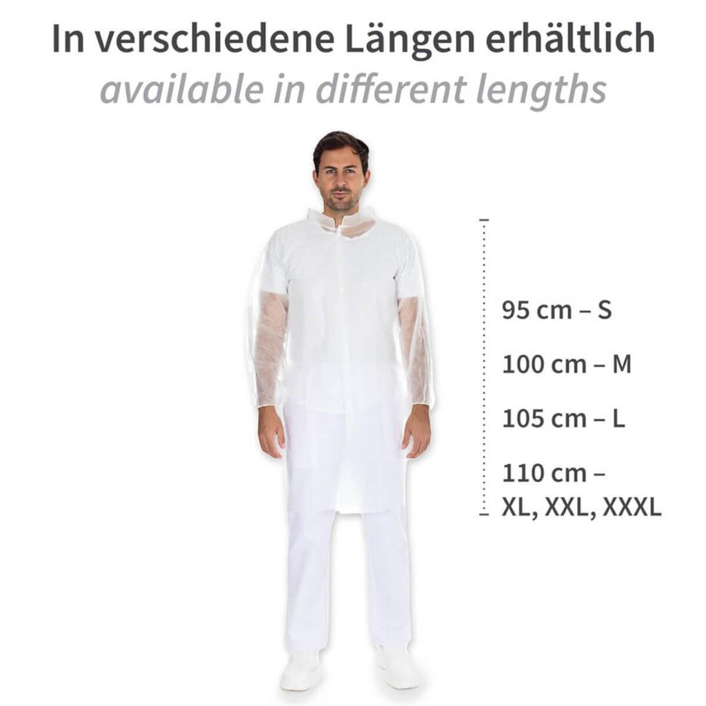 Besucherkittel Light mit Druckknöpfen | PP-Vlies