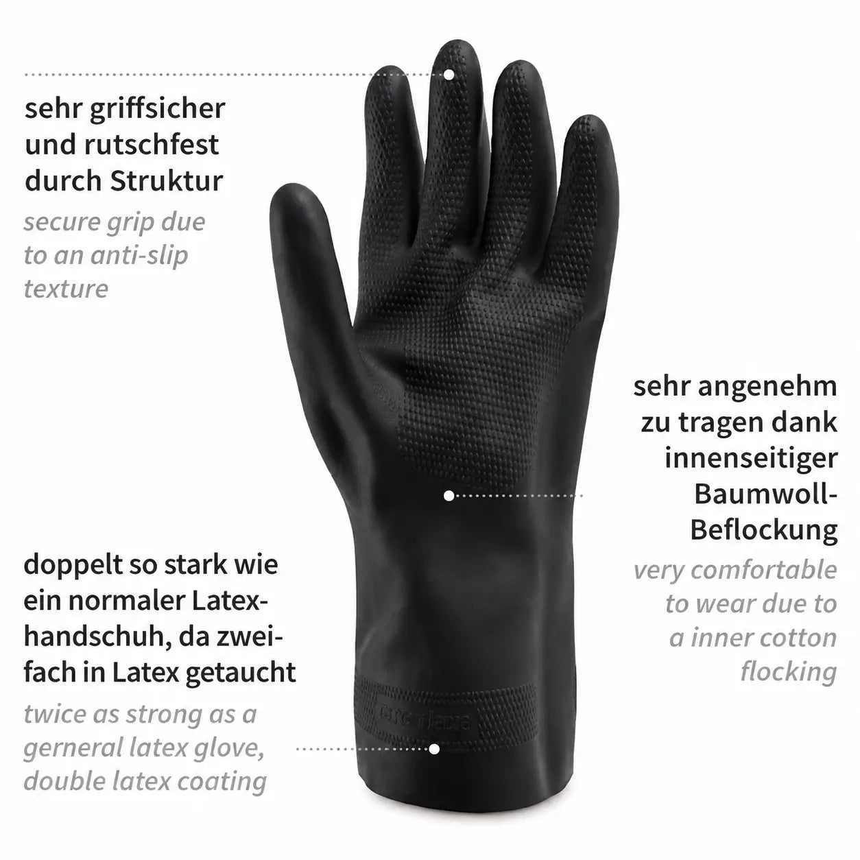 Chemikalienschutzhandschuhe Nova Super 75 Latex 10 Paar Produkteigenschaften
