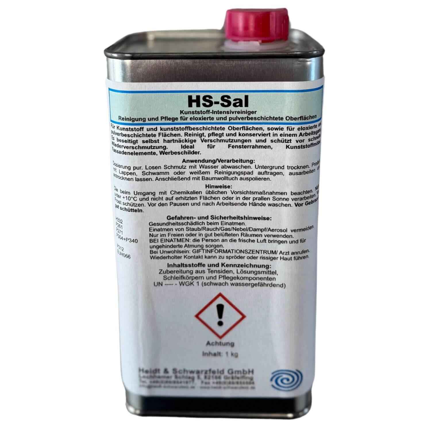 Kunststoffreiniger Kunststoffpflege HS SAL Heidt & Schwarzfeld