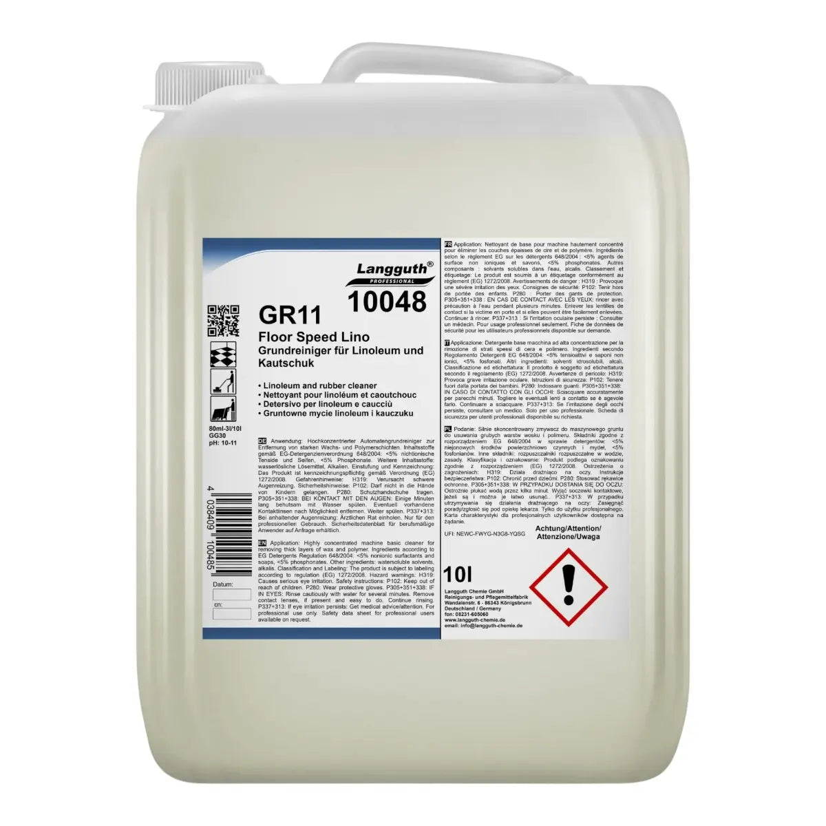 LANGGUTH GR11 Floor Speed Lino 10 Liter