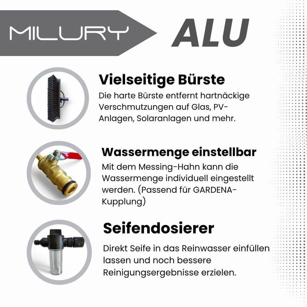 MILURY Aluminium Profi-Teleskopstange