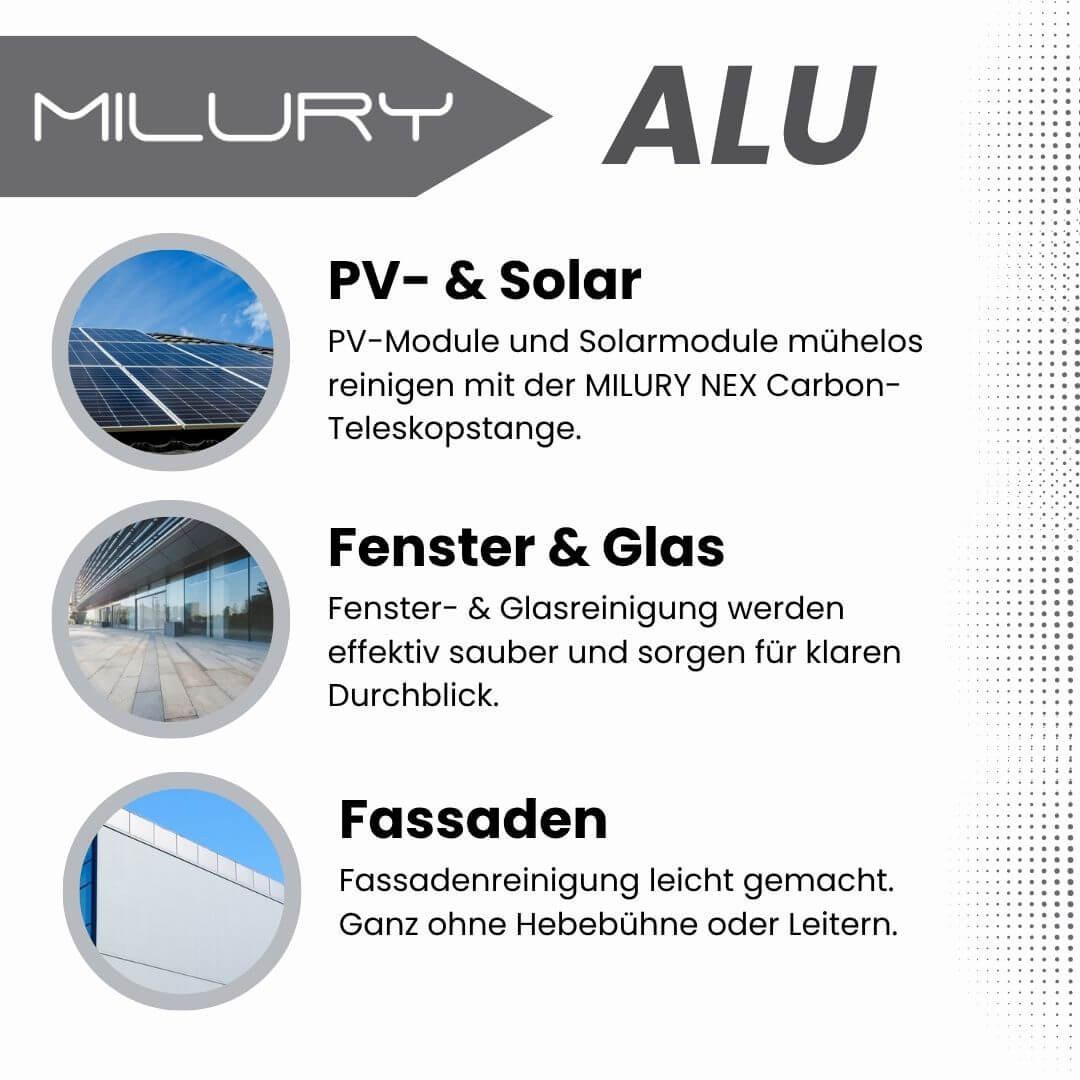 MILURY Aluminium Profi-Teleskopstange