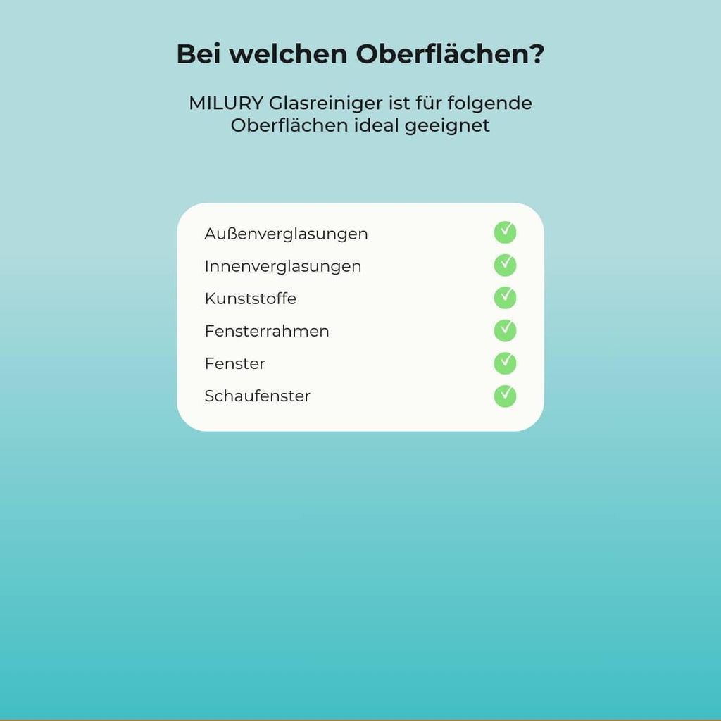 MILURY Glasreiniger Konzentrat 1 Liter