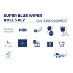PAPERDI Putztuchrolle 3-lagig Blau 1000 Blatt