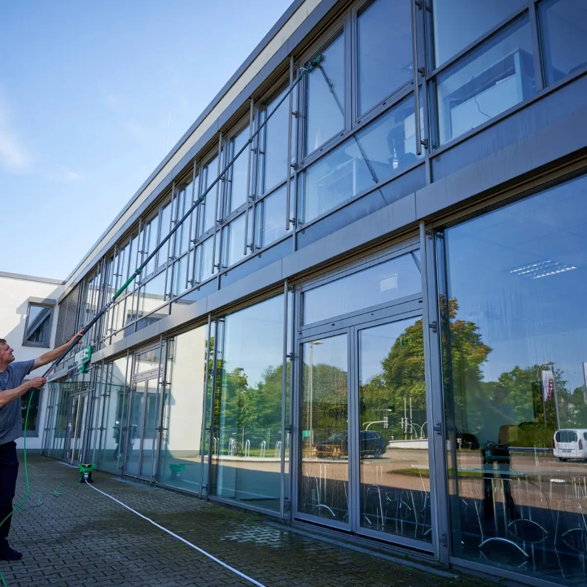 Unger nLite PowerPad Griff + Microfaser-Reinigungspad