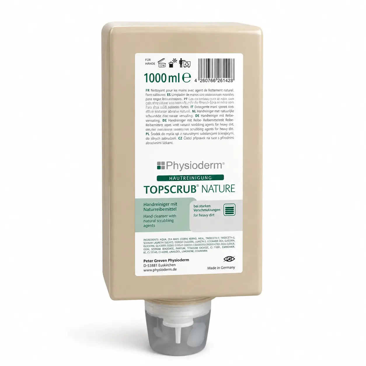 Physioderm Topscrub Nature Handreiniger  1 l Varioflasche
