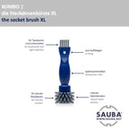 SAUBA KOMBO Technik-/Steckdosenbürste XL