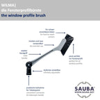Sauba Fensterprofilbürste WILMA mit Adapter