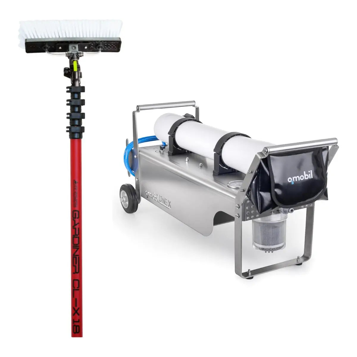 Einsteiger-Set für die Osmosereinigung inkl. OSMOBIL ONE X mit Reinigungsbürste und mobilen Filtrationsgerät für Hygieneartikel