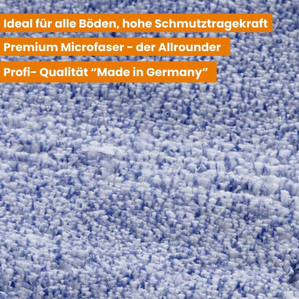 Nahaufnahme eines Premium-Mikrofaserstoffs, ideal für die Reinigung verschiedener Oberflächen, Made in Germany