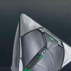 UNGER ErgoTec Ninja Fensterabzieher in Mikrofasertuch eingeschlagen – Zubehör des 6in1 Complete Kit AKN14 für professionelle Glasreinigung