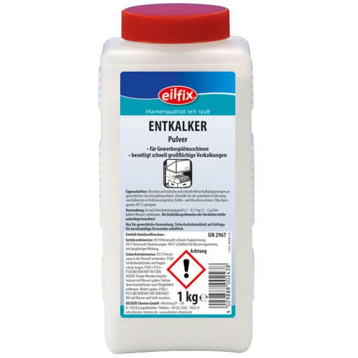 Eilfix Entkalker Pulver 1kg Dose.