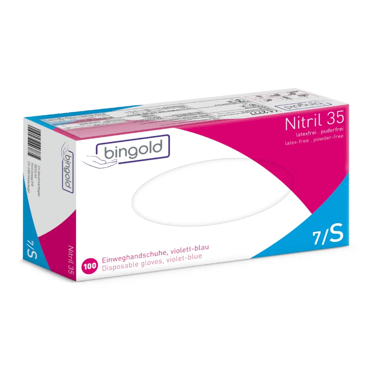 Bingold Nitril 35 Einweghandschuhe Packung