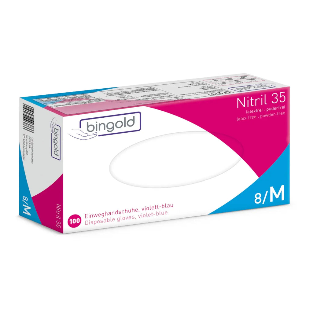 Bingold Nitril 35 Einweghandschuhe Packung