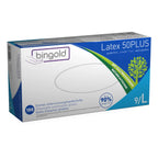 BINGOLD Latex 50PLUS Einmalhandschuhe Weiß