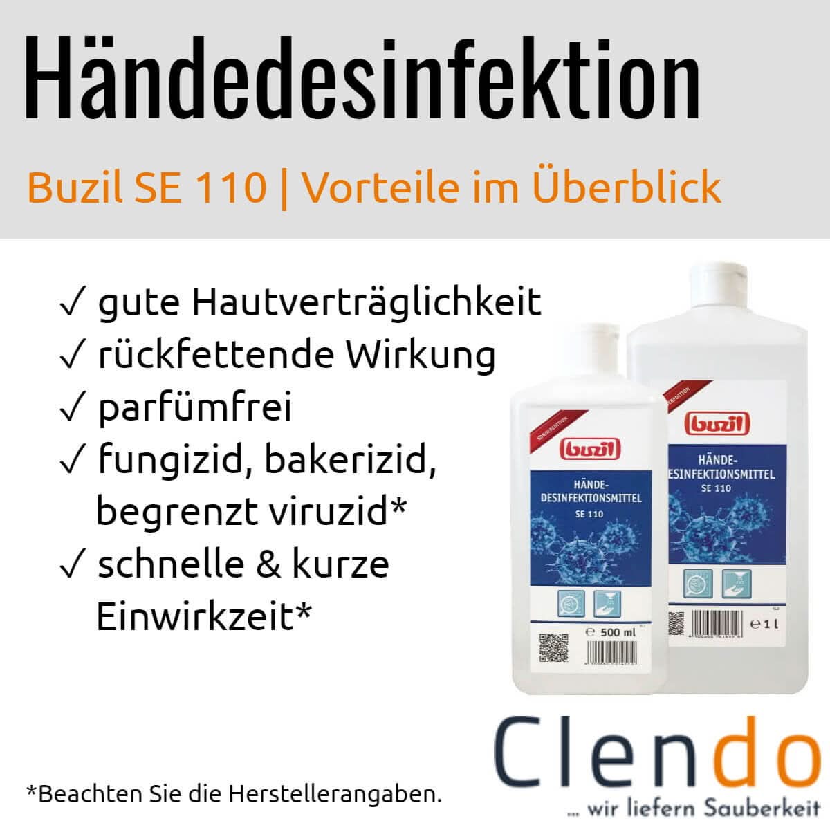 Buzil Händedesinfektion SE110.