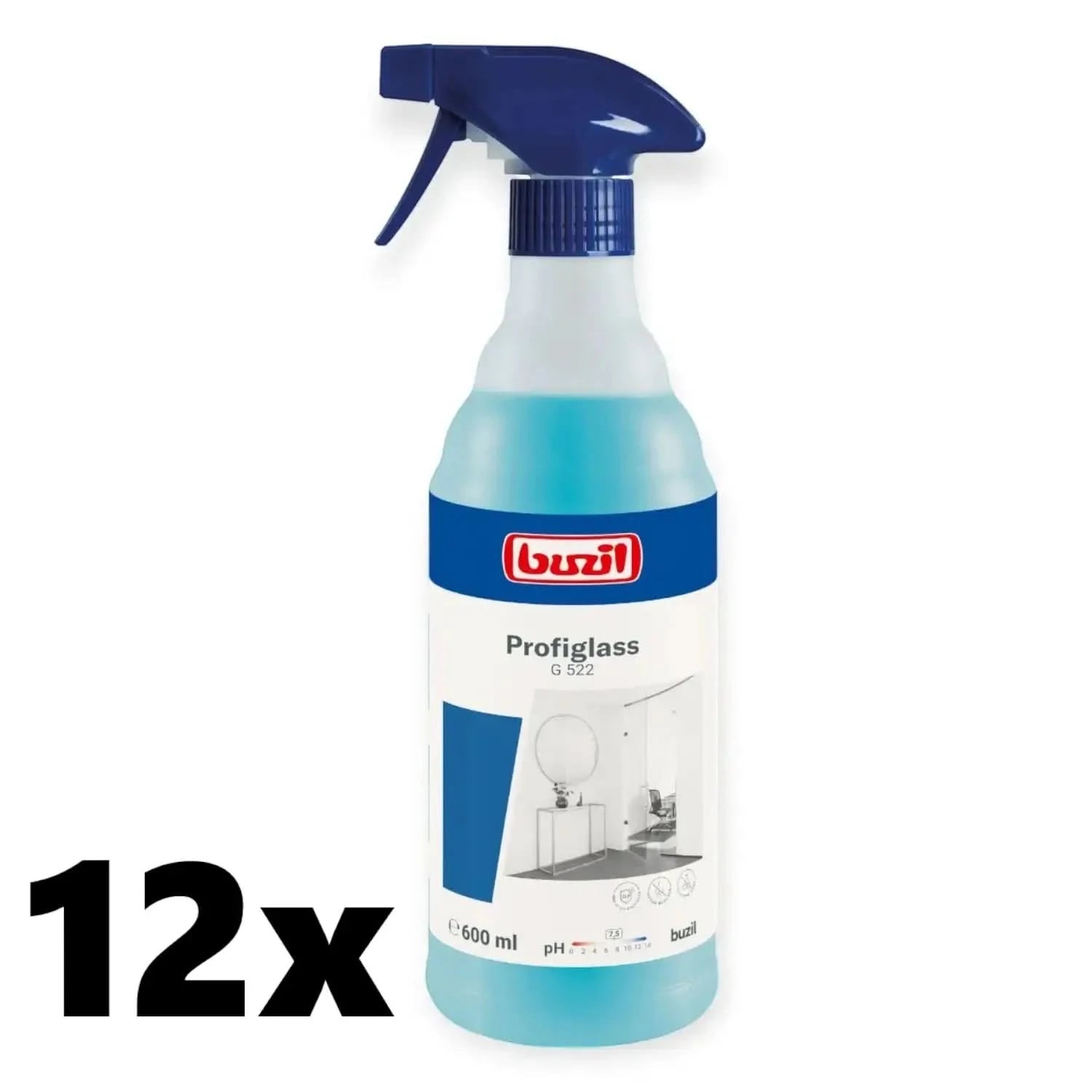 BUZIL Profiglass G522 Glasreiniger 600ml 12 Stück.