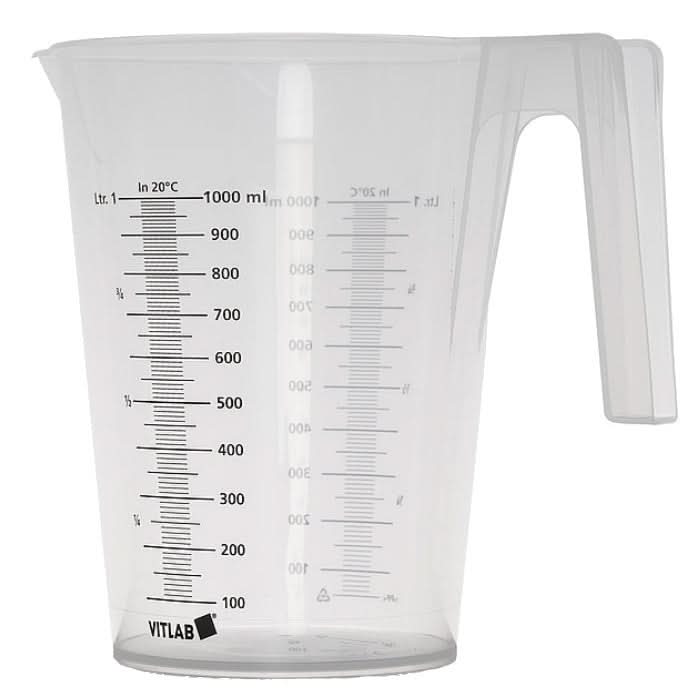 Messbecher aus PP mit Skala.