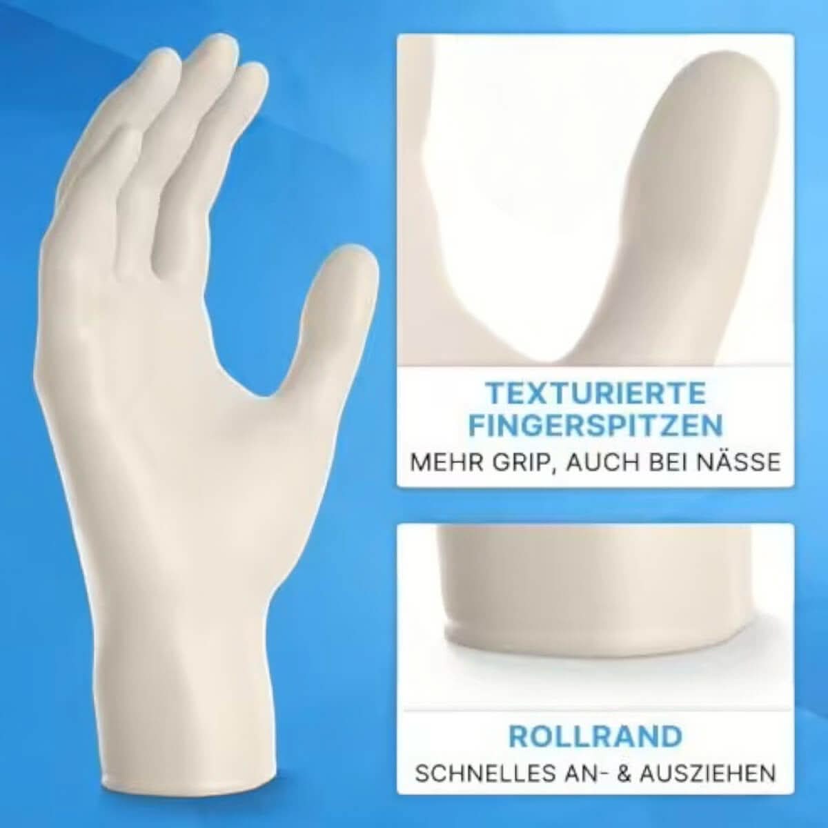 ARNOMED Latex-Handschuhe puderfrei 100 Stück.