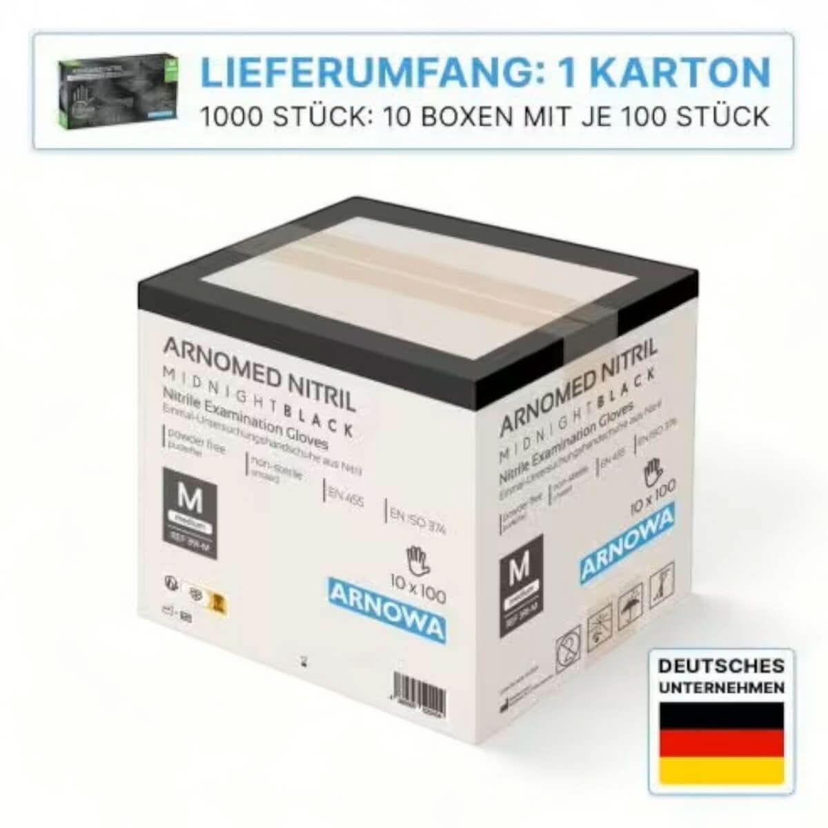 ARNOMED Nitril-Handschuhe Einweghandschuhe 100 Stück.