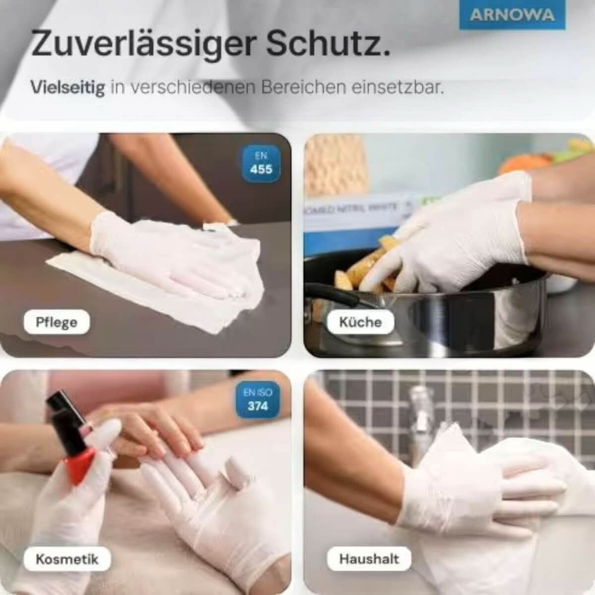 ARNOMED Nitril-Handschuhe Einweghandschuhe 100 Stück.