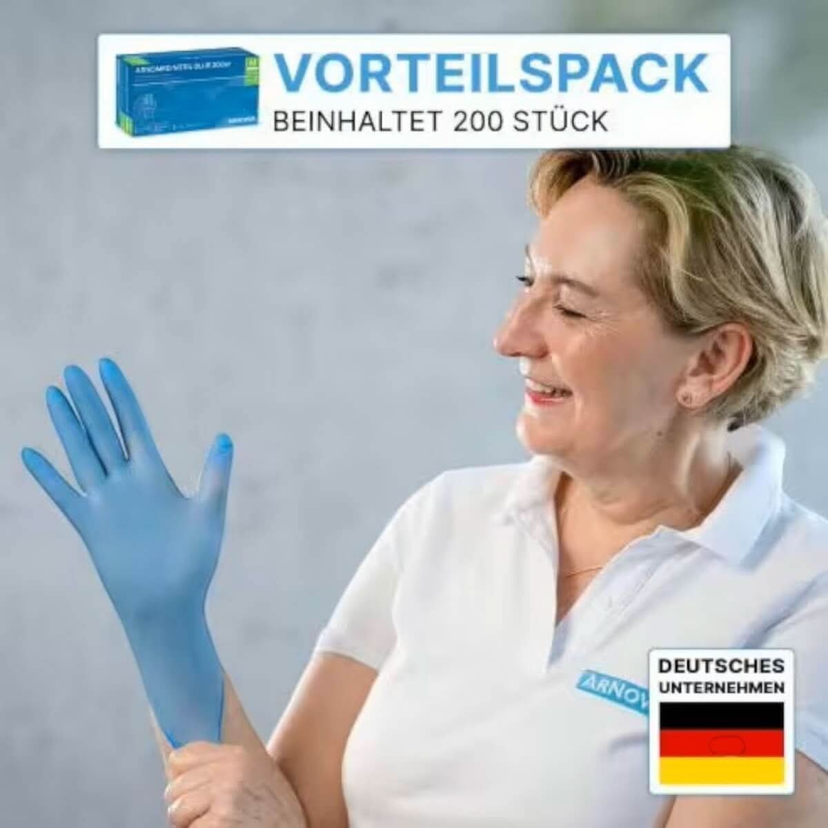 ARNOMED Nitril-Handschuhe puderfrei 200 Stück.