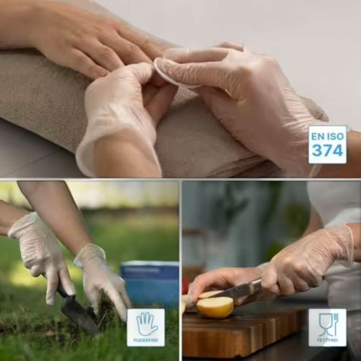 ARNOMED Vinyl-Handschuhe puderfrei 100 Stück.