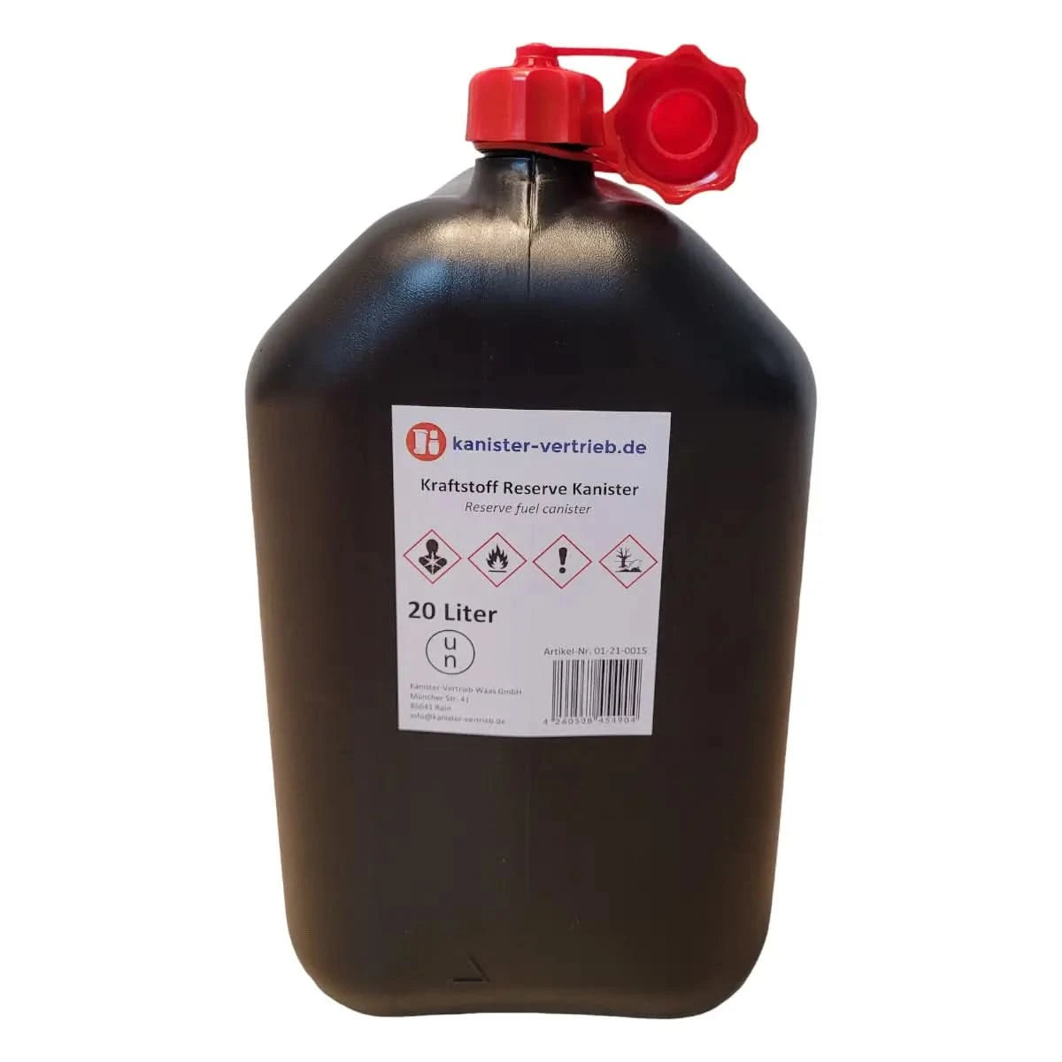 Benzinkanister 20 Liter Schwarz.