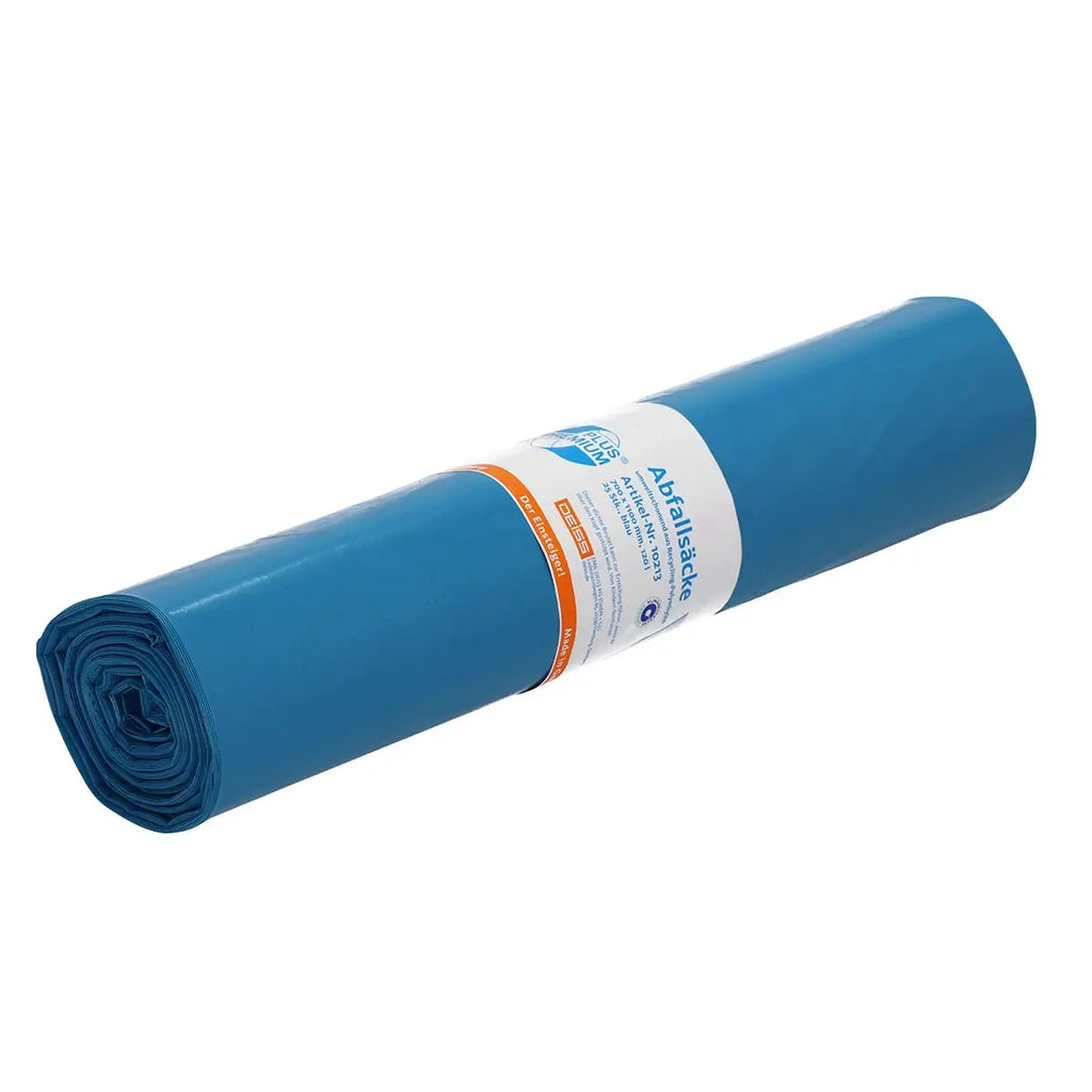 DEISS PREMIUM PLUS Müllsack 120 Liter Der Einsteiger Blau liegend