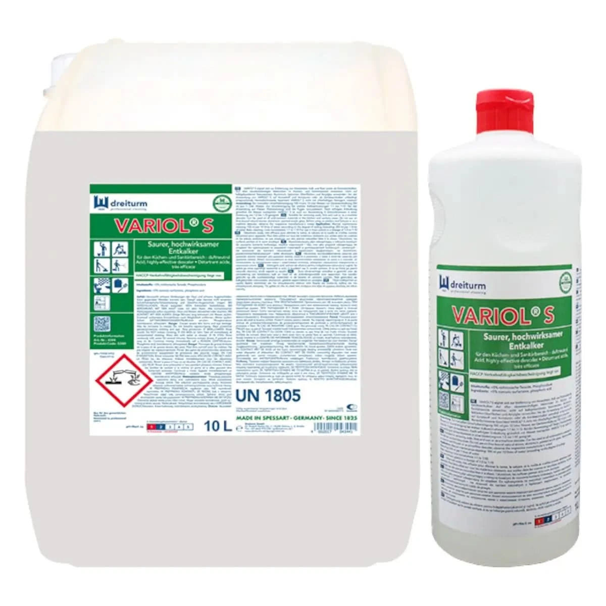 DREITURM VARIOL® S saurer, hochwirksamer Entkalker.