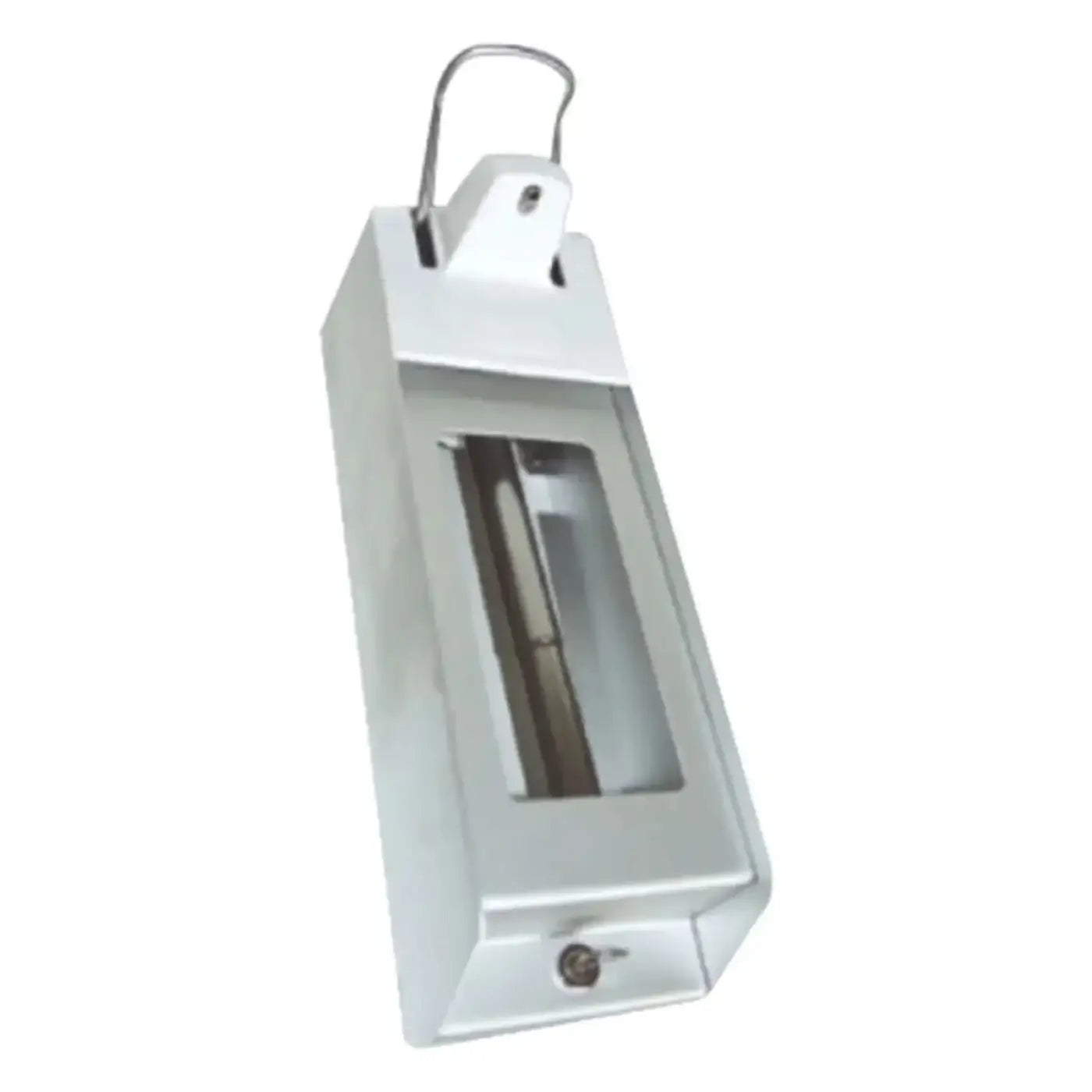 Silberner metallischer wandmontierter dreiturm handwaschpastenspender mit gebogenem haken und transparentem fenster